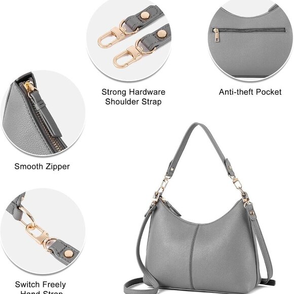 Small Shoulder Handbags for Women Mini Purse Waterproof Soft Leather Crossbody B - Picture 5 of 6